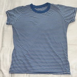 Big Bud Press Blue Striped Crew Neck Tee